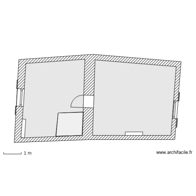 &eacute;tage non c&ocirc;t&eacute;. Plan de 