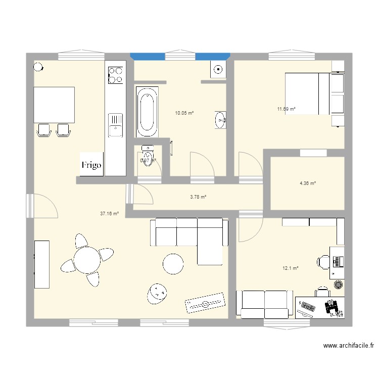 Appartement . Plan de 0 pièce et 0 m2