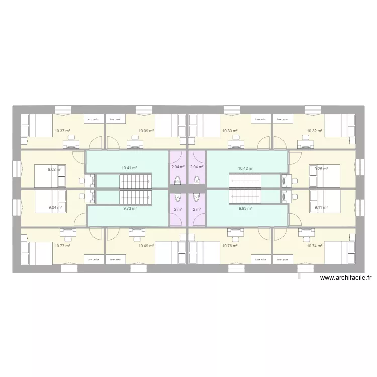 Manu 2 2021 meubl&eacute; &eacute;lec. Plan de 