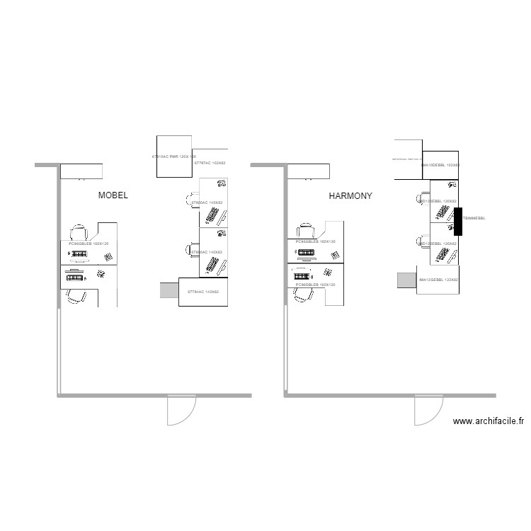 BUREAU LE LUDE. Plan de 0 pièce et 0 m2