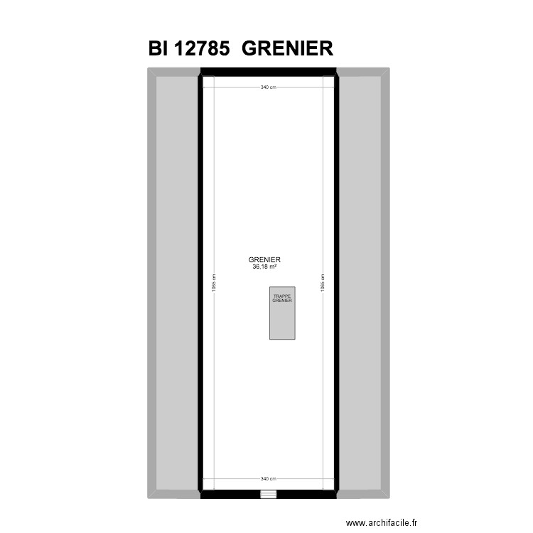 BI 12785. Plan de 20 pièces et 222 m2