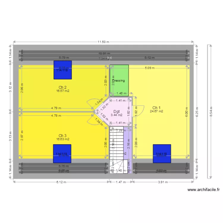 VASSEUR MURGER Etage. Plan de 