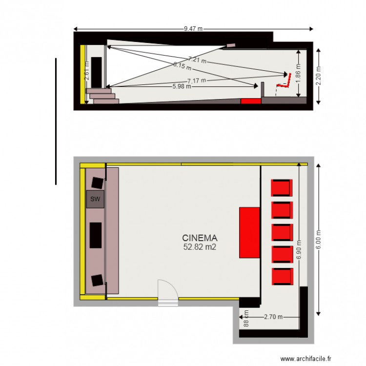 CINEMA3. Plan de 0 pièce et 0 m2