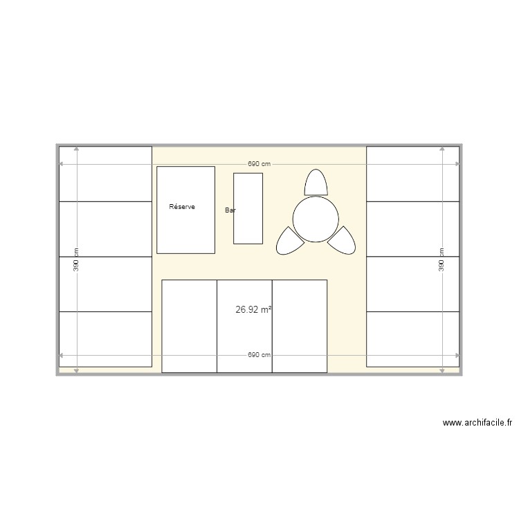 28m2 11 bank. Plan de 0 pièce et 0 m2