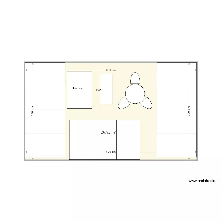 28m2 11 bank. Plan de 