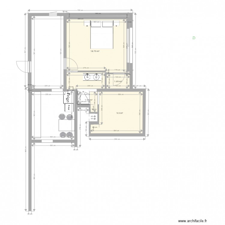 chambre sdb. Plan de 0 pièce et 0 m2