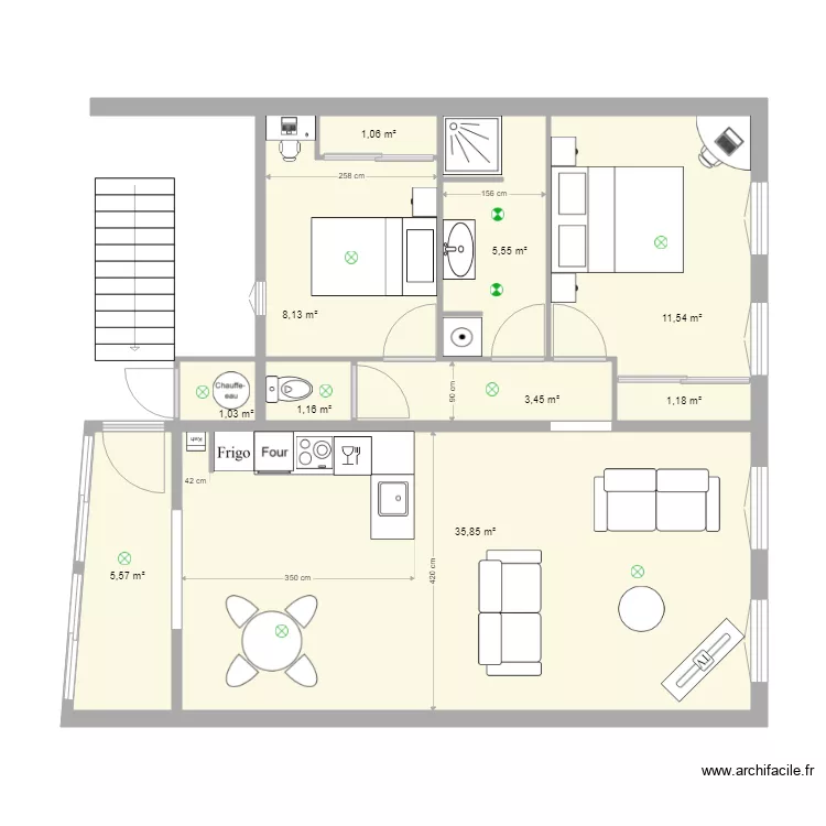 Appt 2&egrave;me B. Plan de 