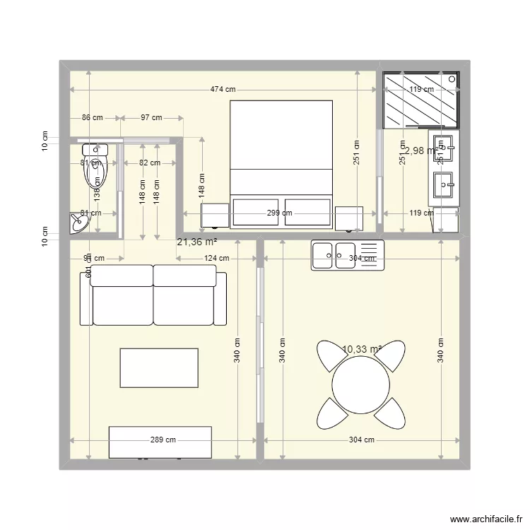 bungalow2. Plan de 