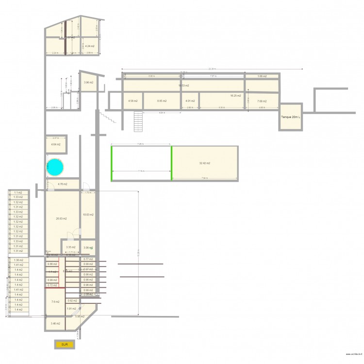 alturas planta mezanina. Plan de 0 pièce et 0 m2