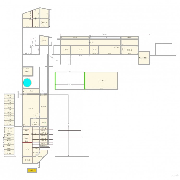 alturas planta mezanina. Plan de 0 pièce et 0 m2