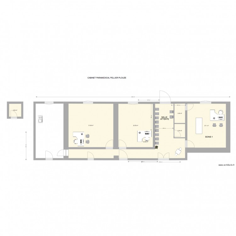 CABINET 1VERSION 4. Plan de 0 pièce et 0 m2