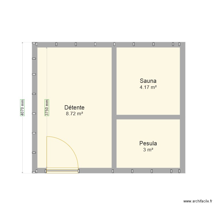 plan de sauna. Plan de 0 pièce et 0 m2