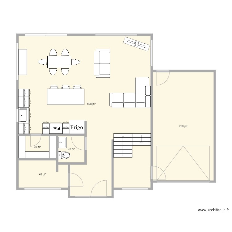 Plan 21878 modifié rdc 4. Plan de 0 pièce et 0 m2