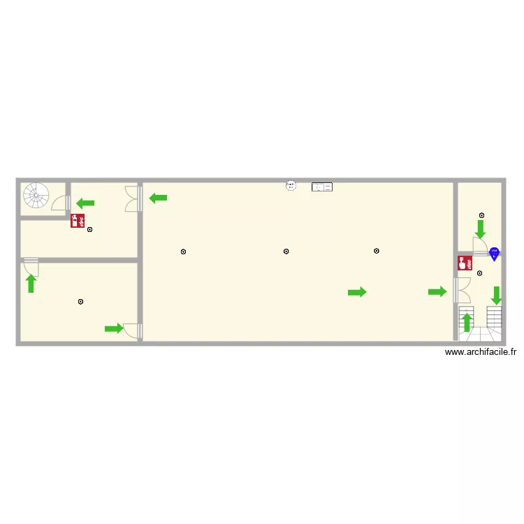 ecole 24 aout 1er &eacute;tage. Plan de 0 pièce et 0 m2