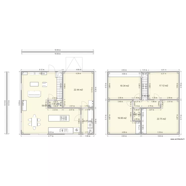 maison. Plan de 