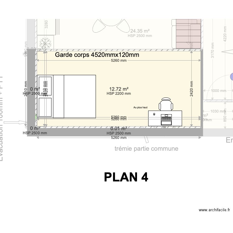 T2 Mezzanine TASSIGNY. Plan de 0 pièce et 0 m2