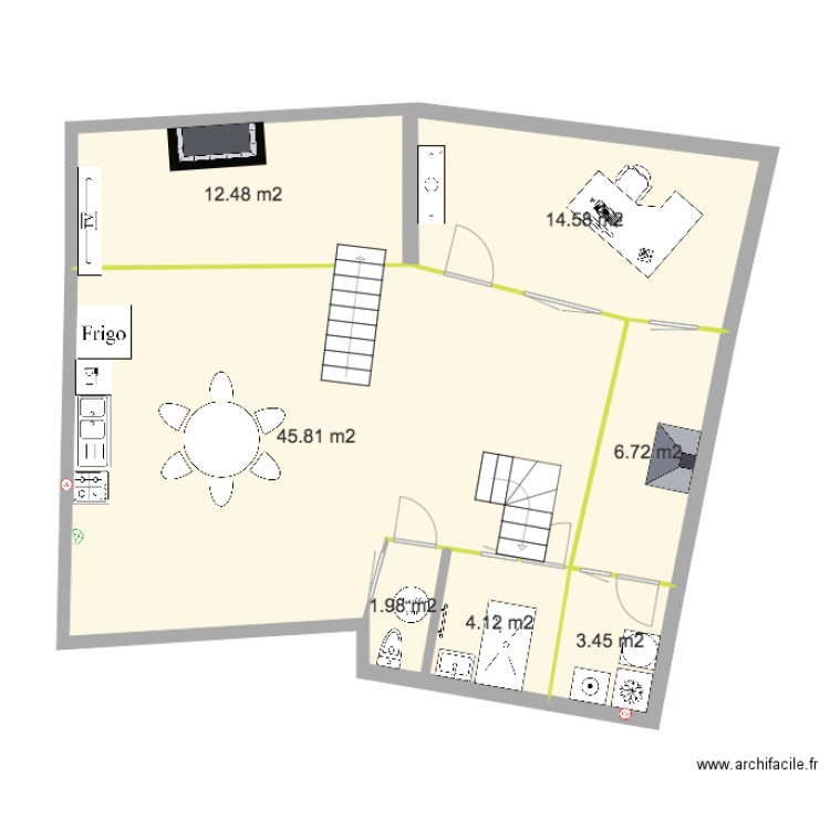 Loft 40 v2 bas. Plan de 0 pièce et 0 m2