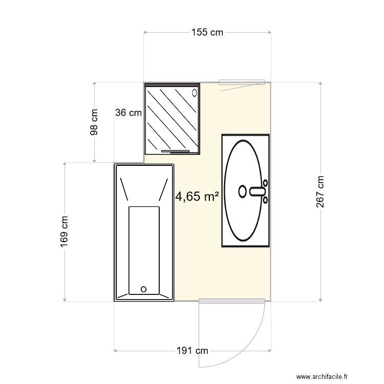 Salle de bains. Plan de 0 pièce et 0 m2