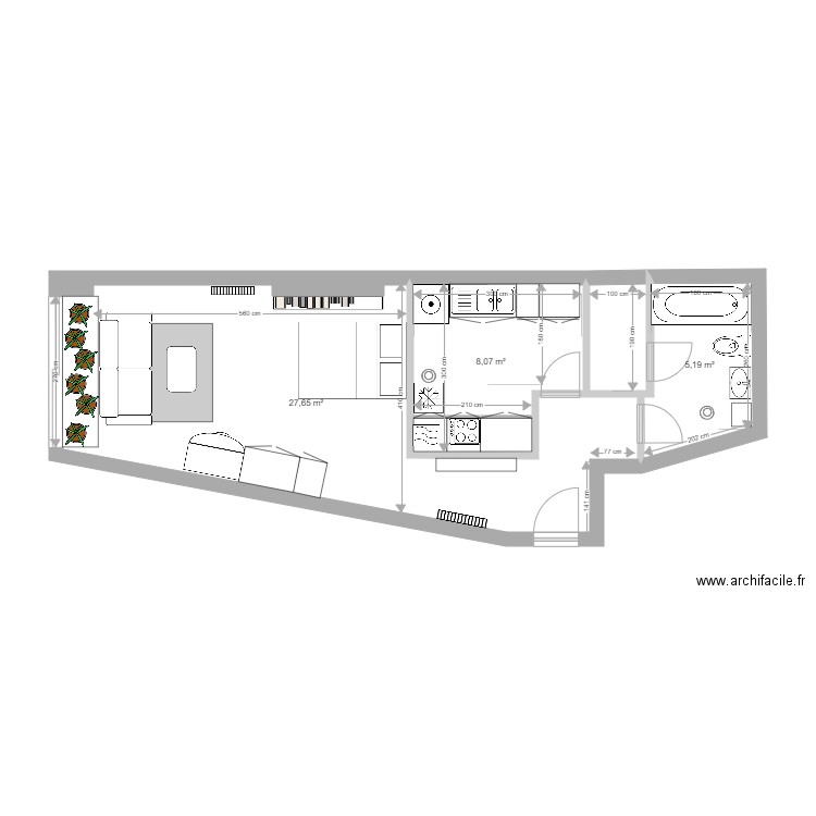 appart hugo manchester V3. Plan de 0 pièce et 0 m2