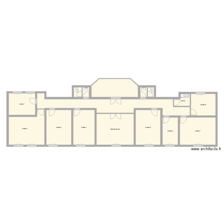 bureaux 1e etage. Plan de 0 pièce et 0 m2