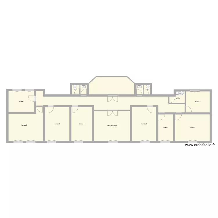 bureaux 1e etage. Plan de 