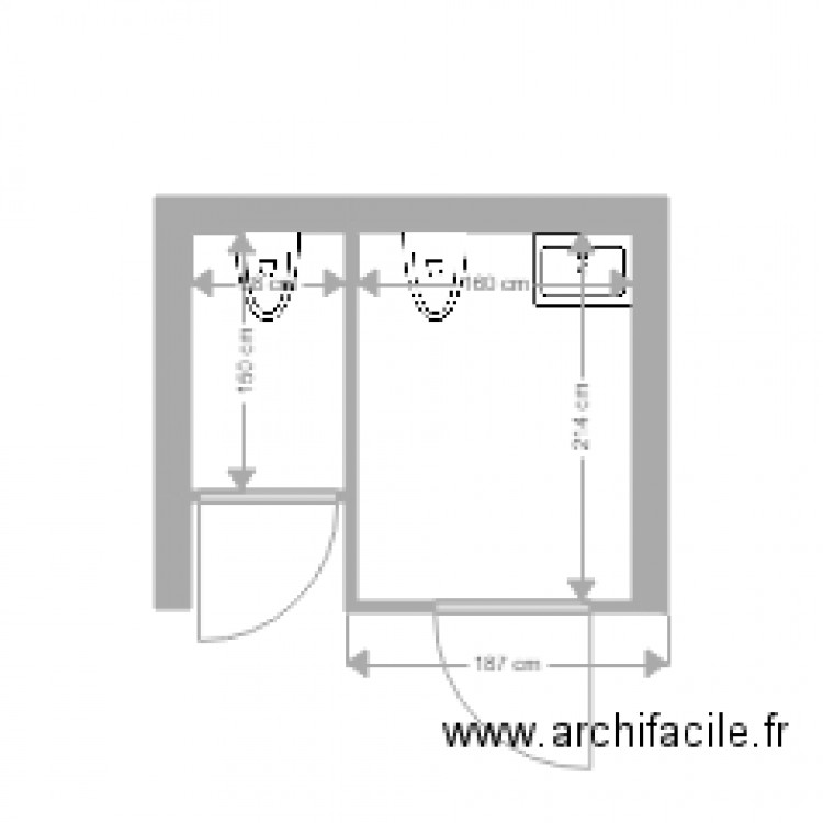 WC école 2. Plan de 0 pièce et 0 m2