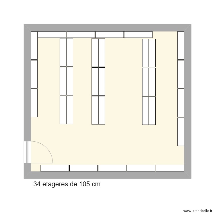 Archives Rez de voirie. Plan de 1 pièce et 29 m2