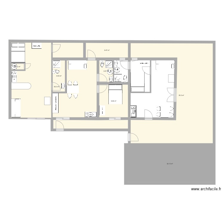 APPART. Plan de 0 pièce et 0 m2