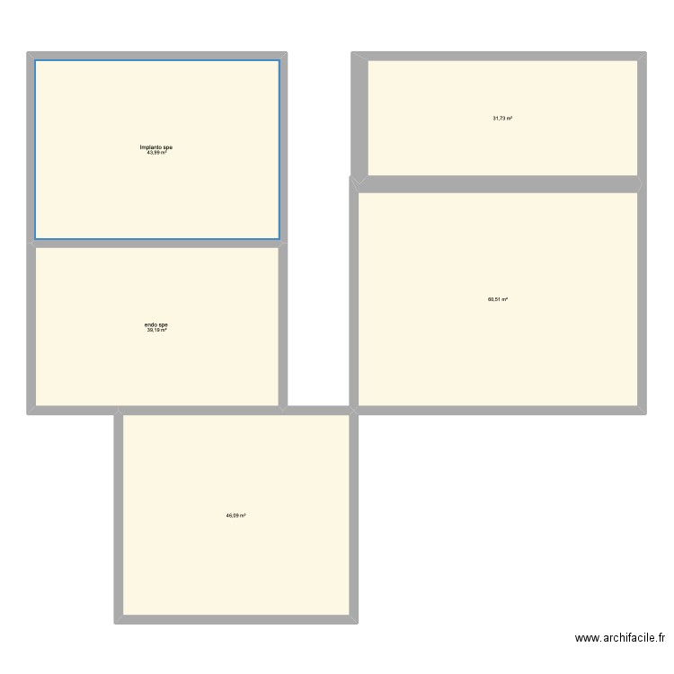 cabinet . Plan de 5 pièces et 222 m2