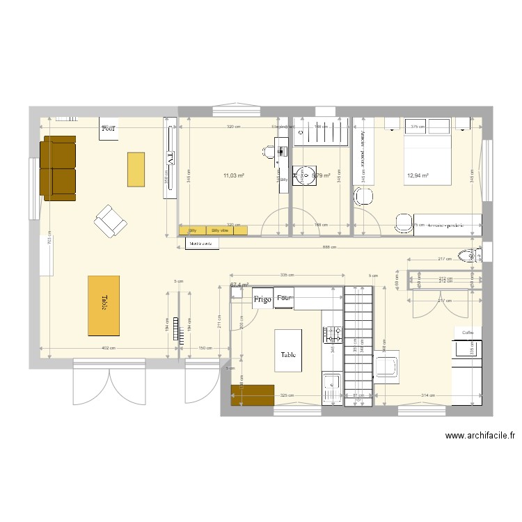 Future Maison Etage. Plan de 5 pièces et 98 m2
