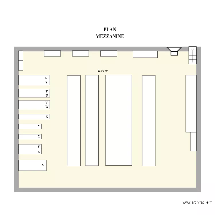 PLAN MAGASIN - MEZZANINE. Plan de PLAN MAGASIN - MEZZANINE. Plan de