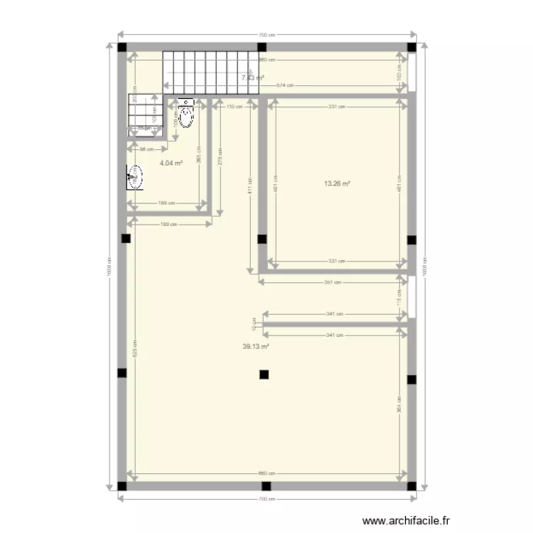 maison taddart. Plan de 