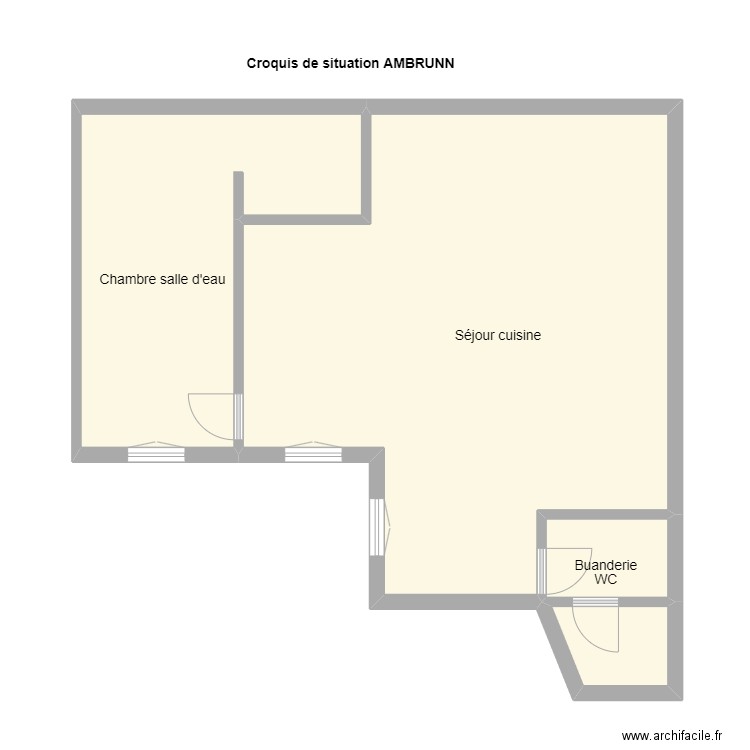 ambrunn. Plan de 4 pièces et 73 m2