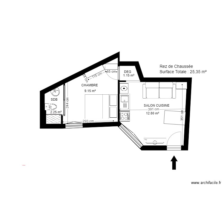 T2 Paris 8. Plan de 0 pièce et 0 m2