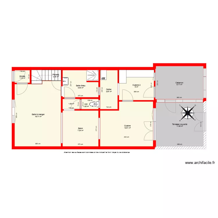 BI 4765 rdc cot&eacute;. Plan de 