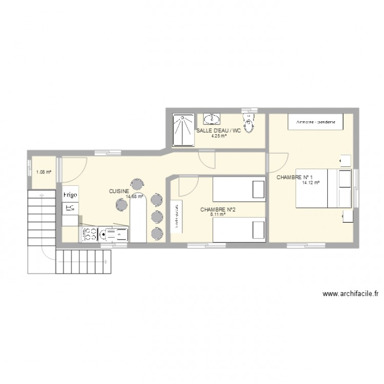 1er Etage Ondara. Plan de 0 pièce et 0 m2