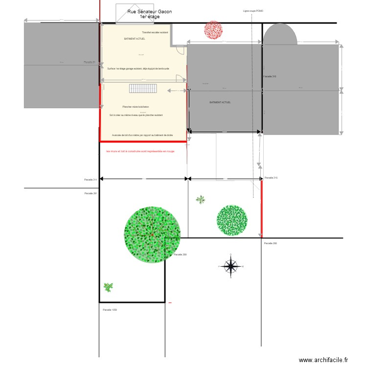 Vichy plan pour consultation structure bois  Plan 1er étage. Plan de 0 pièce et 0 m2