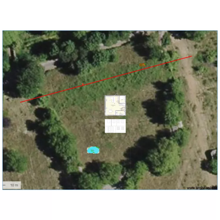 Avec &eacute;tage. Plan de 