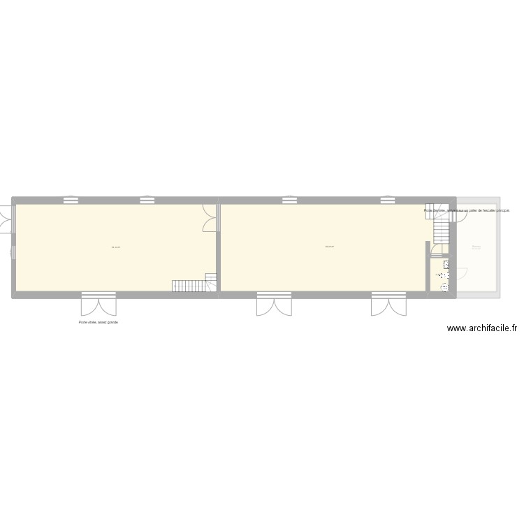 Plan - Aménagement Location RDC et Etage. Plan de 6 pièces et 321 m2