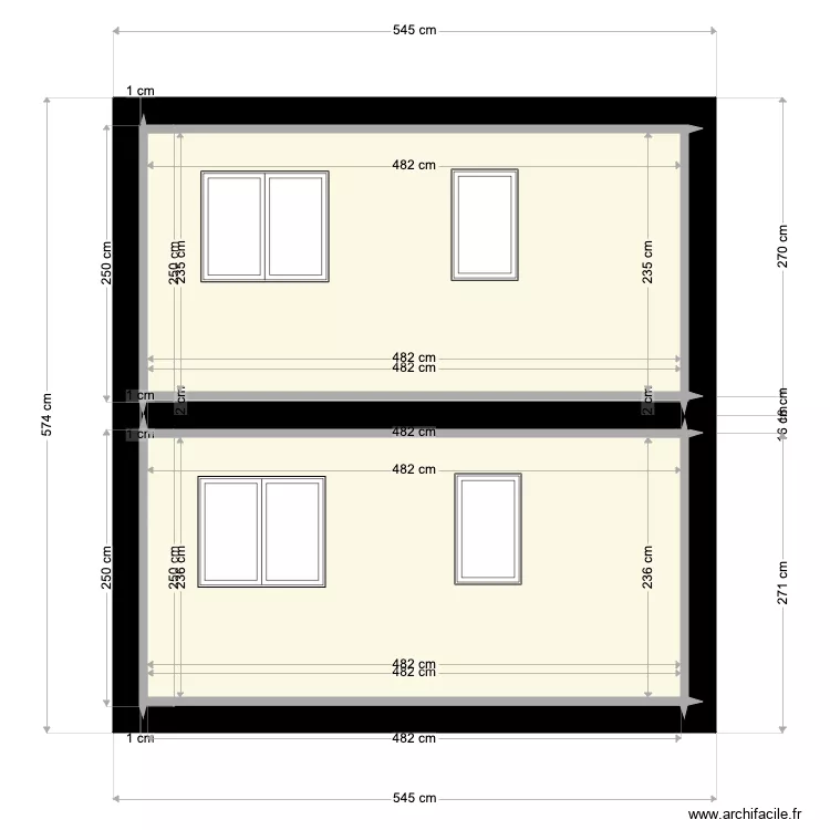 Coupe facade Clara. Plan de Coupe facade Clara. Plan de