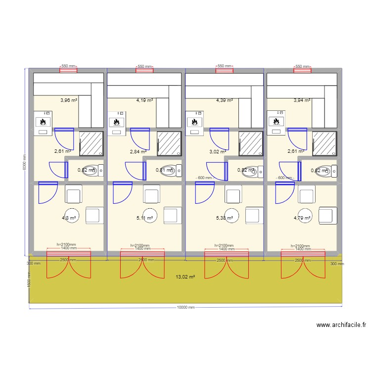 60  3 1. Plan de 0 pièce et 0 m2