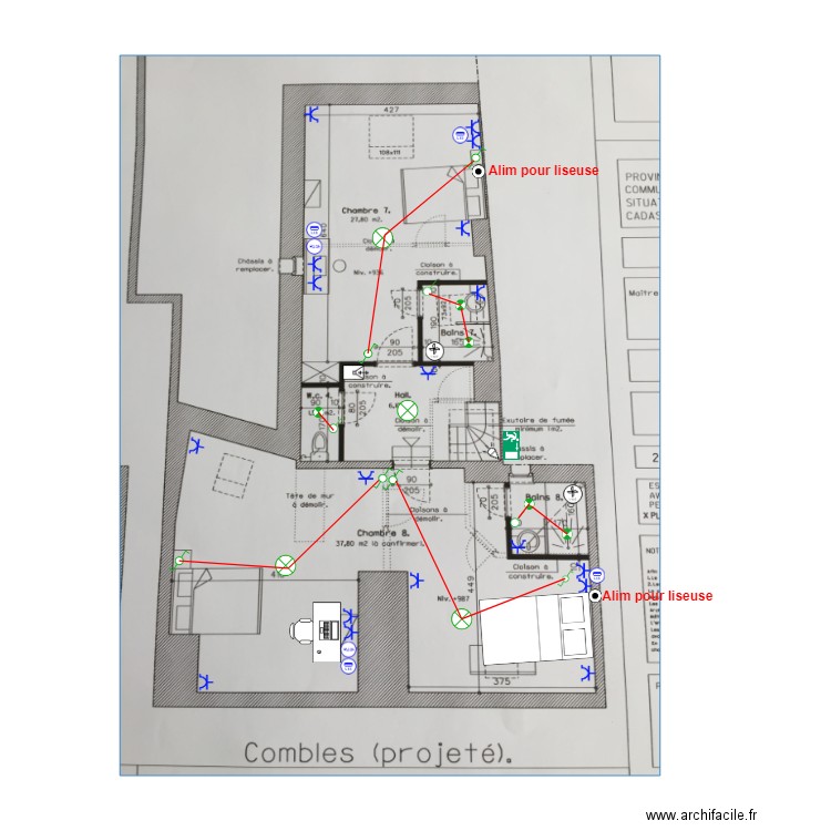 St MARTIN     COMBLE PLAN ELEC. Plan de 0 pièce et 0 m2