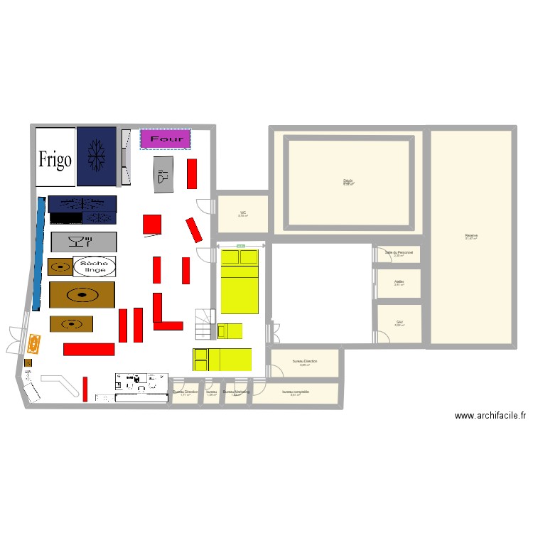 plan salson. Plan de 12 pièces et 162 m2