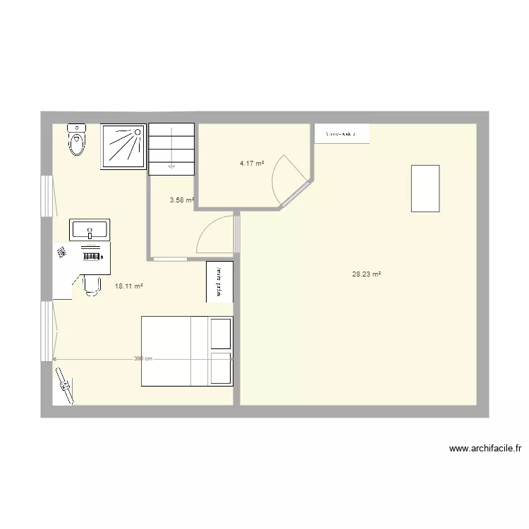 Chambre bas maison modif 4. Plan de 