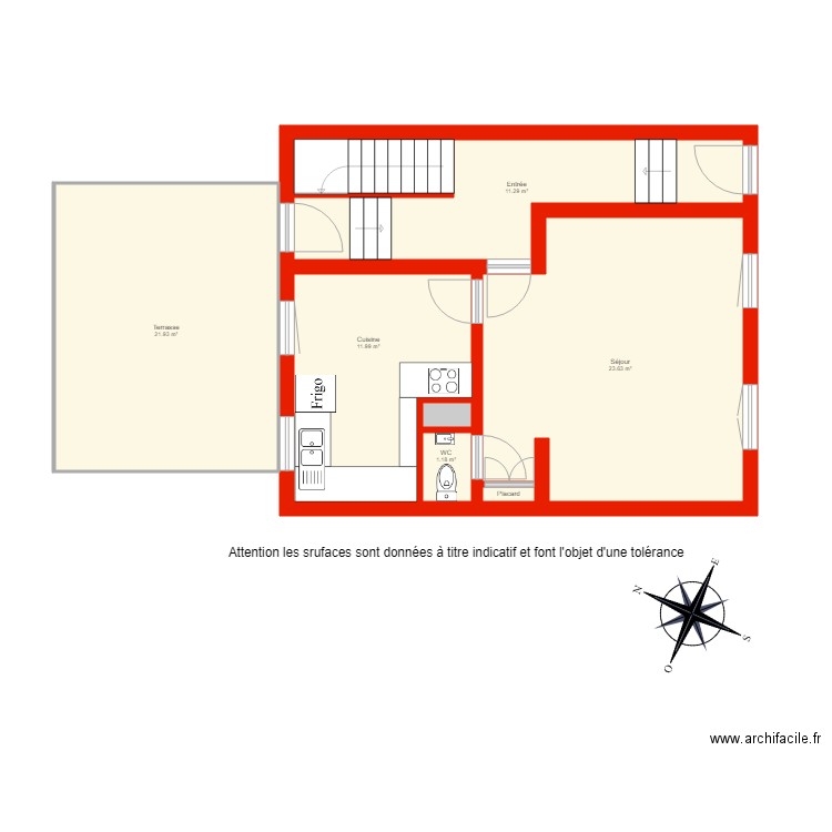 3192 rdc non côté. Plan de 0 pièce et 0 m2