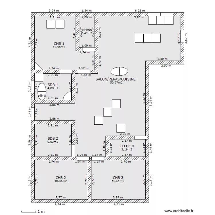 maison 4. Plan de 