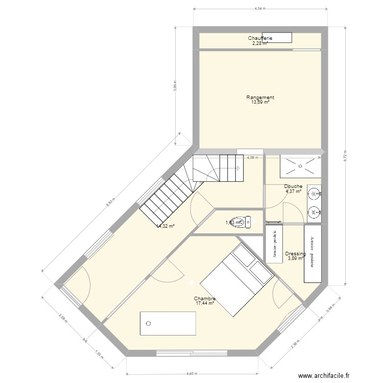 Extansion. Plan de 0 pièce et 0 m2