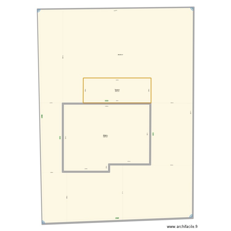 Plan de masse. Plan de 3 pièces et 775 m2