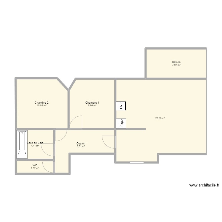 appart. Plan de 0 pièce et 0 m2