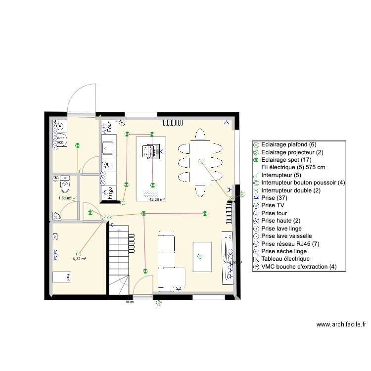 maison. Plan de 0 pièce et 0 m2